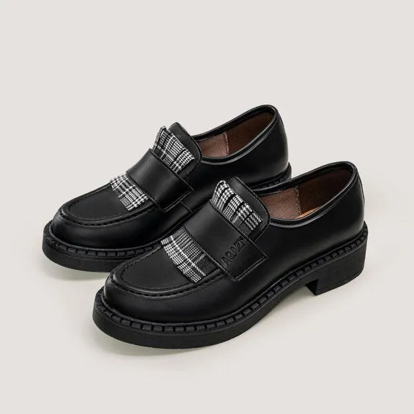 AGAZI AGAZI DIANE - 3 in 1 apple leather loafers (vegan, plant-based), Black, – Produktbild 2 von 3