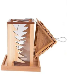 ReineNatur ReineNatur Vogelfutterhaus aus Zedernholz - Fenster in Tannenform - Wetterfest – Produktbild 1 von 1