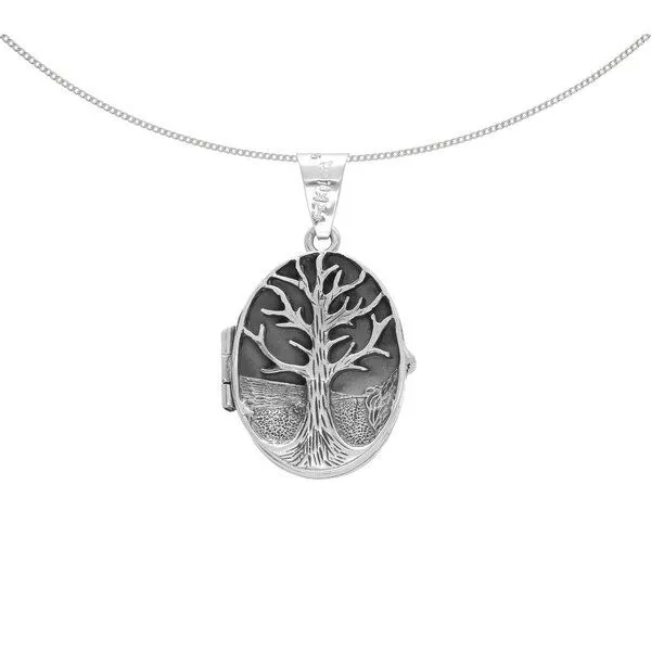 pakilia pakilia Silber Kette Lebensbaum Medaillon Fair-Trade und handmade – Produktbild 1 von 4