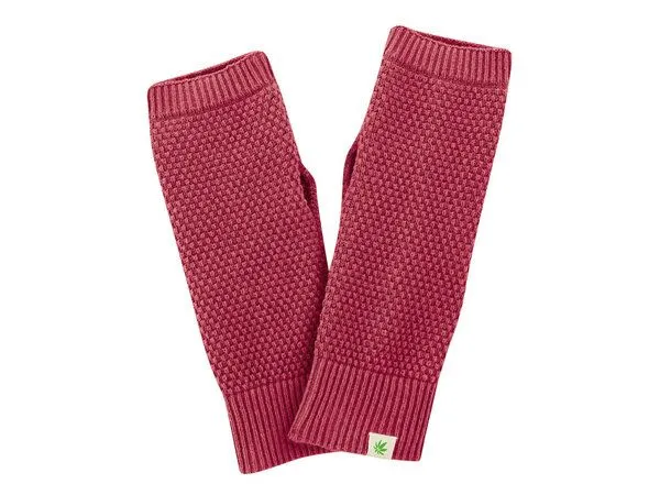 HempAge HempAge Wärmende Stulpen Hanf/Biobaumwolle, Barolo (rot), – Produktbild 2 von 4