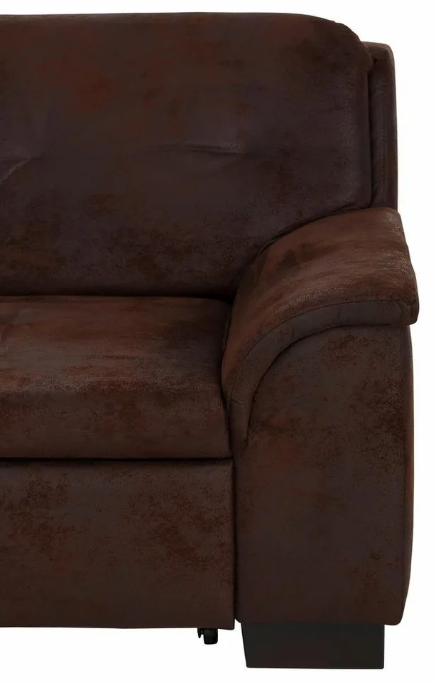Home affaire Ecksofa BERGEN 267x178 cm, elegantes Design, whlw. mit Bettfunktion L-Form, Braun, – Produktbild 6 von 8