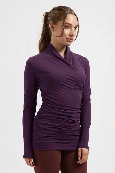 Urban Goddess Urban Goddess Langarm Yoga Shirt Good Karma, Bloom (aubergine), – Produktbild 1 von 4