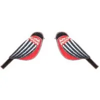 BeWooden BeWooden Holzohrringe Zigzag Cutebird – handgefertigter, nachhaltiger Schmuck mit Vogelmotiv – Produktbild 1 von 1