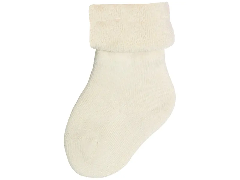 grödo Grödo Baby-Baumwollsocke Vollfrottee mit Umschlag Uni, Natur, – Produktbild 1 von 2