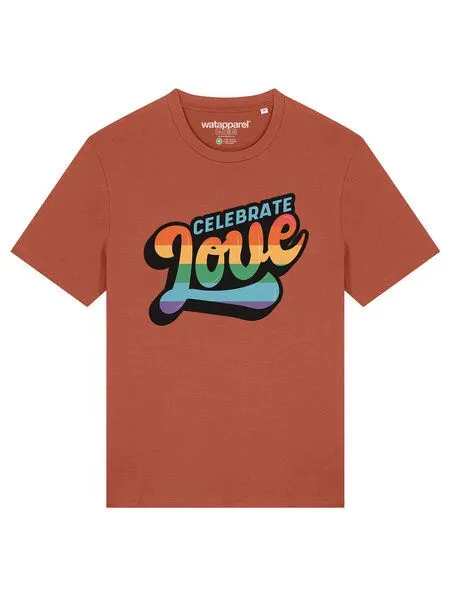 watapparel watapparel T-Shirt Unisex Celebrate Love, Heritage brown, – Produktbild 2 von 3