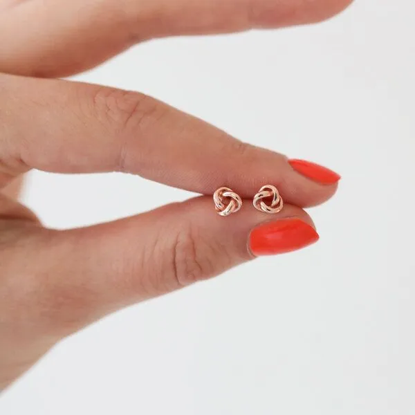 BELLYBIRD Jewellery BELLYBIRD Jewellery OHRSTECKER - kleiner Knoten, wasserfest, Silber 925/ vergoldet/ rosévergoldet, Silver, – Produktbild 1 von 7