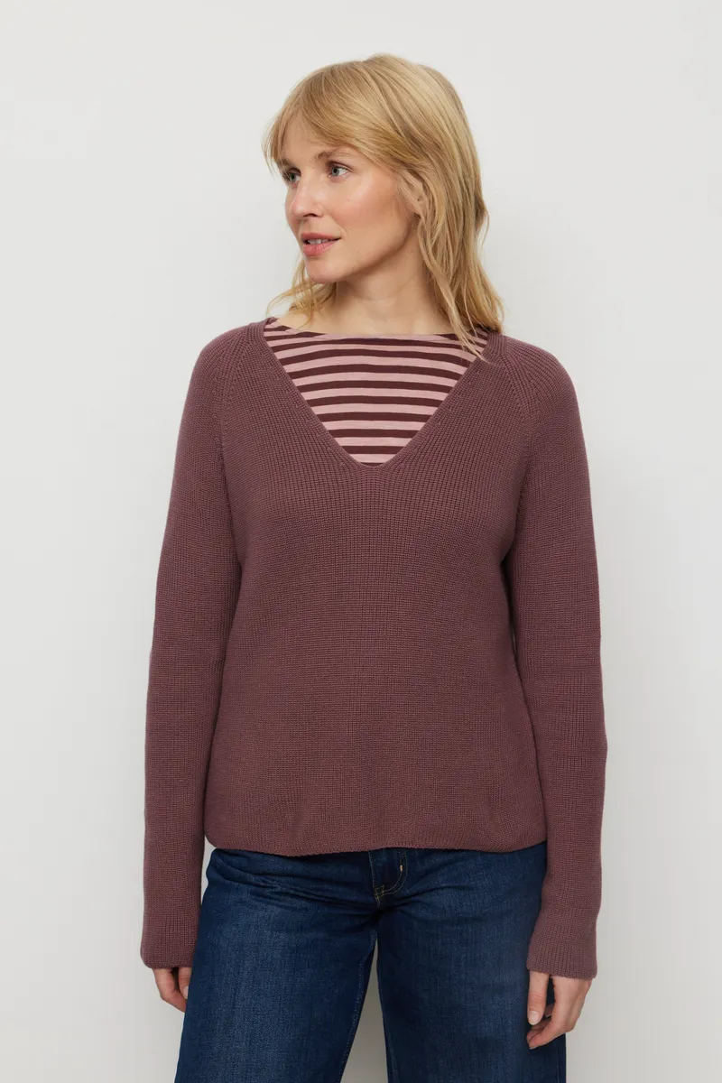 recolution Recolution Damen vegan Pullover Arugula Wild Berry, Dunkelrot, – Produktbild 2 von 2