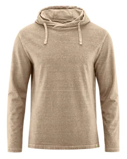 HempAge Hempage Herren vegan Kapuzen-T-Shirt Shitake Braun – Produktbild 1 von 1