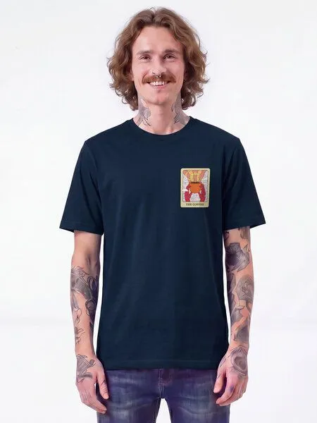 watapparel watapparel T-Shirt Unisex Tarot The Coffee, French navy, – Produktbild 2 von 2