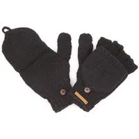 short'n'pietz short'n'pietz Schurwollhandschuhe, handgestrickt, Schwarz, – Produktbild 1 von 1