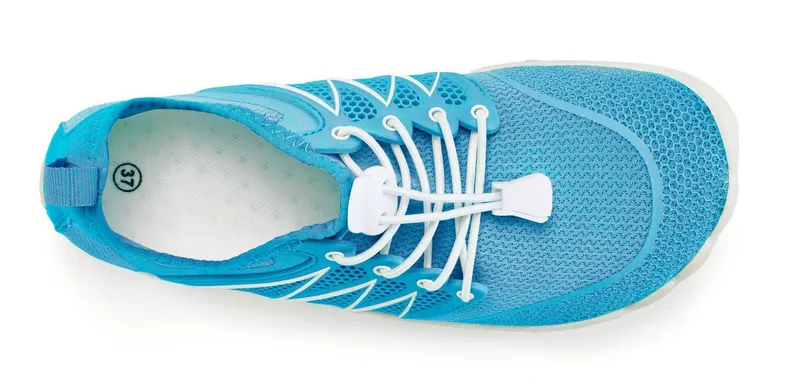 VENICE BEACH VENICE BEACH Badelatsche, Badeschuhe, Badeschlappe, Barfußschuh, leichter Slipper Aquaschuh Wasserschuh mit elastischen Bändern, schnelltrocknend VEGAN, Blau, – Produktbild 3 von 5