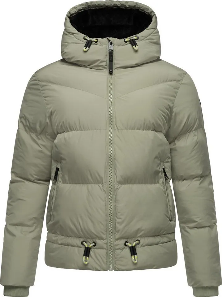 ragwear ragwear Steppjacke Briony Wasserdichte Damen Winterjacke mit Kapuze, Gelb|grün, – Produktbild 5 von 5