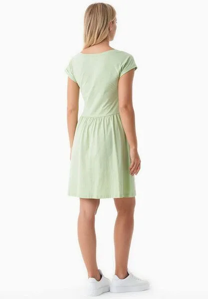ORGANICATION ORGANICATION Slub-Jersey-Kleid aus Bio-Baumwolle, Foam green, – Produktbild 4 von 4