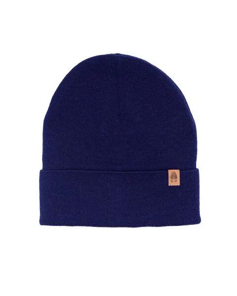 Kopyto Kopyto WOLF - Glatte Zweilagige Beanie Mütze aus 100% RWS-Merinowolle, Marineblau, – Produktbild 1 von 5