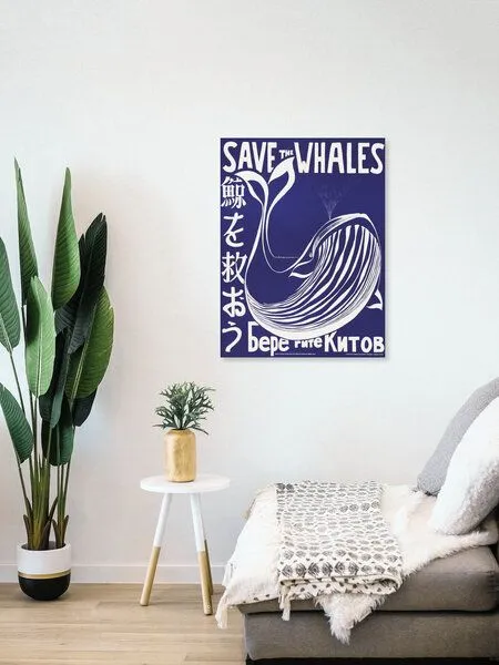 Photocircle Photocircle Poster / Leinwandbild - Save the whales – Produktbild 4 von 4