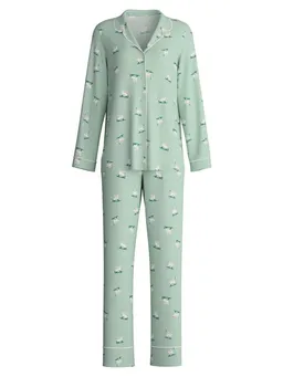 CALIDA CALIDA Pyjama Cat Dreams Damen (2 tlg) durchgeknöpft, weich und wärmend – Produktbild 1 von 1