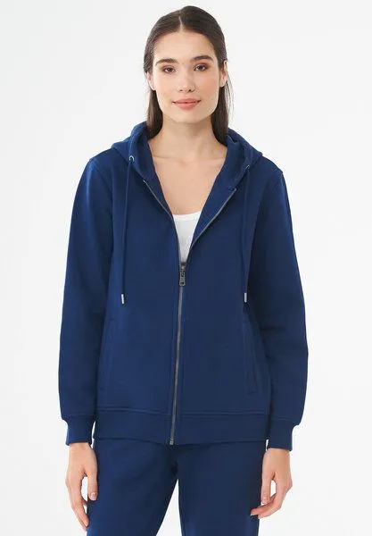 ORGANICATION ORGANICATION Sweatjacke aus Bio-Baumwolle, Navy, – Produktbild 1 von 4