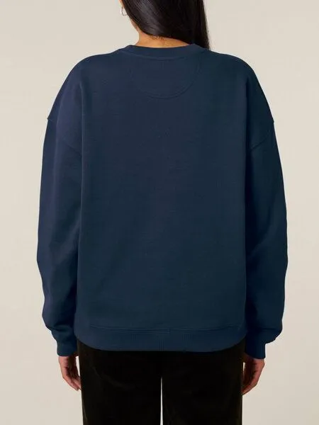 Human Family Human Family Bio Unisex oversize Sweatshirt - "Mountain Silhouette", Navy, – Produktbild 3 von 3