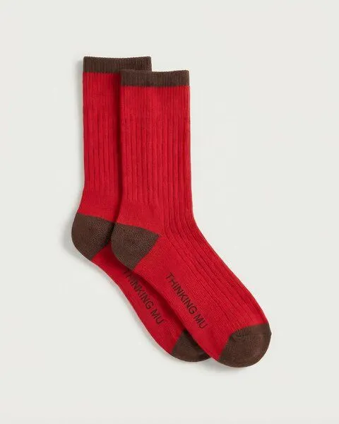 thinking mu thinking mu Socken Axel, Rot (red), – Produktbild 2 von 2