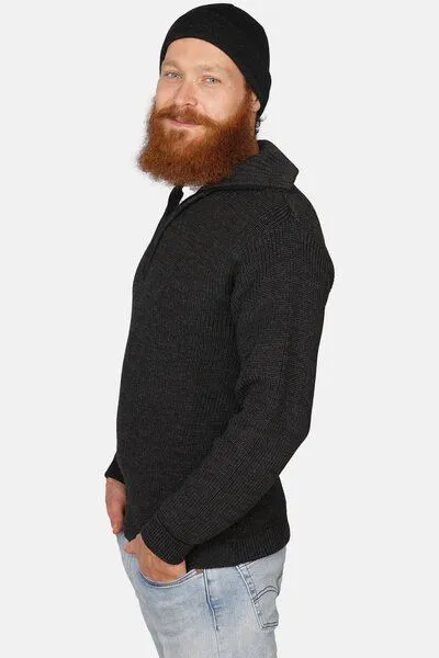 Hanseheld Hanseheld Herren Troyer Merino GOTS, Anthrazit, – Produktbild 4 von 4