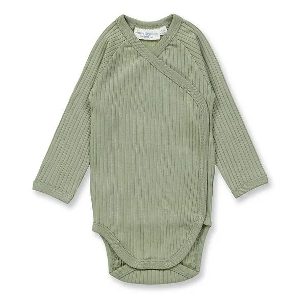 Sense Organics sense-organics Wickel Langarmbody, Modell YGON, Salbeigrün, – Produktbild 1 von 4
