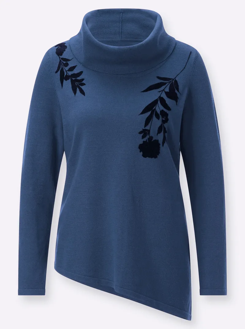 Witt Langarm-Pullover, Jeansblau, – Produktbild 2 von 2