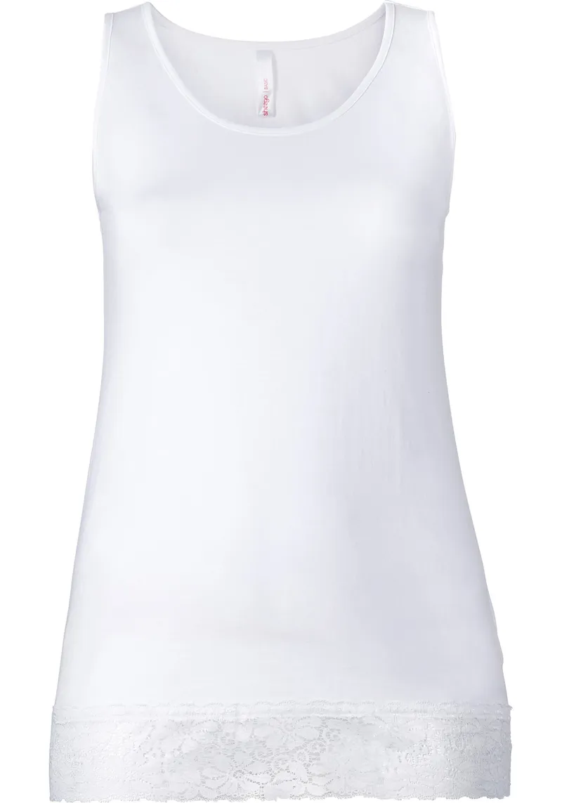 sheego Tanktop weiß, Weiß, – Produktbild 2 von 3