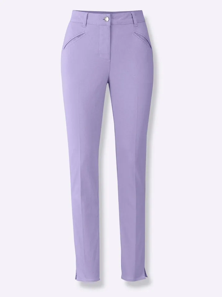 heine heine Jerseyhose Twill-Hose normal, Lila, – Produktbild 4 von 5