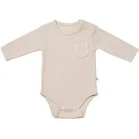 Biorganic Biorganic Waffle Smile Baby Langarmbody, Beige, – Produktbild 1 von 1