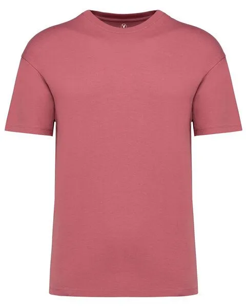 YTWOO YTWOO Unisex-T-Shirt mit hängenden Schultern aus 100% Bio-Baumwolle, Rosa, – Produktbild 1 von 3