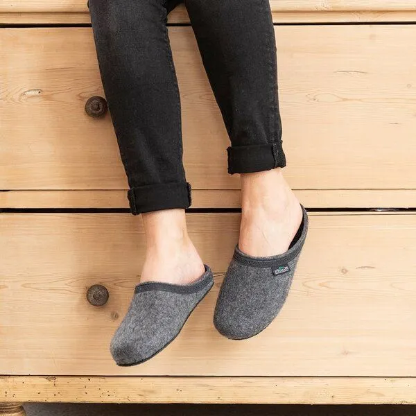 Stegmann Stegmann Filzpantoffel 127 aus 100% Merino-Wolle für Damen & Herren mit Kork Sohle, Grau, – Produktbild 2 von 4