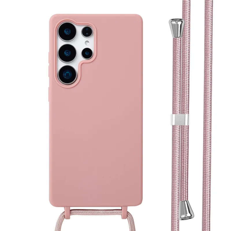 imoshion imoshion SilikonHülle mit Band für das Samsung Galaxy S25 Ultra - Sand Pink, Rosa, – Produktbild 1 von 1