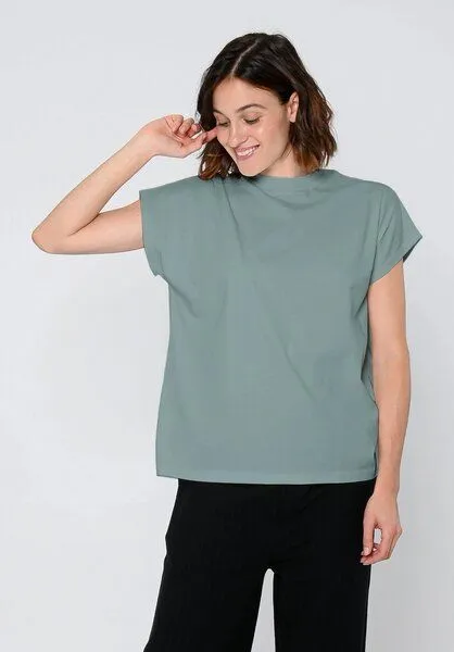 THOKKTHOKK ThokkThokk TT75 Boxy T-Shirt (GOTS, vegan), Green blue (grün-blau), – Produktbild 3 von 5