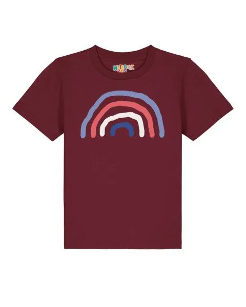 watabout.kids watabout.kids T-Shirt Kinder Regenbogen, Burgundy, – Produktbild 1 von 2