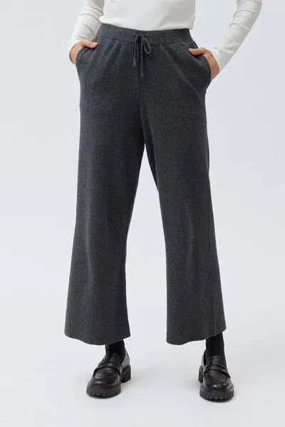 People Wear Organic People Wear Organic Strickhose, grau mélange, Bio-Baumwolle, 7/8 Länge – Produktbild 1 von 4