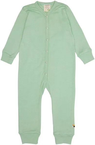 loud + proud loud + proud Baby Overall Pyjama aus Bio Baumwolle und GOTS zertifiziert, Pistacchio/grün, – Produktbild 3 von 4