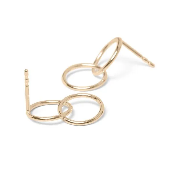 Jonathan Radetz Jewellery Jonathan Radetz Jewellery Stecker SPIRAL TWO, Gold 585, 14 Karat, Durchmesser 10 - 30 mm, Handmade in Germany – Produktbild 4 von 4