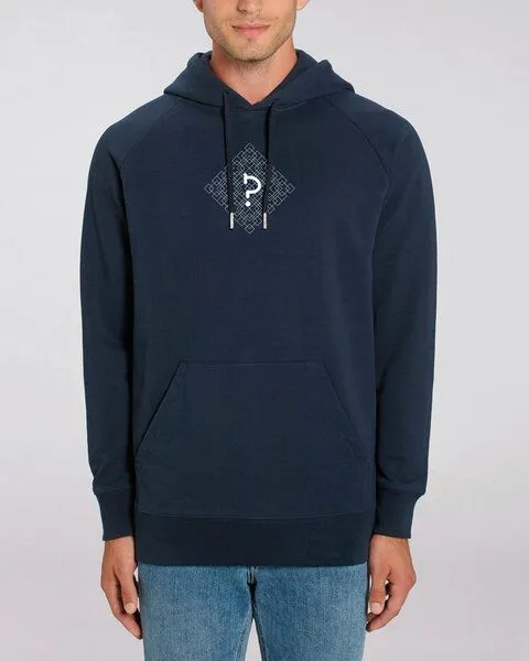 Human Family Human Family Bio Herren Hoodie "Reaper - Geometric Questionmark" in 5 Farben, Navy, – Produktbild 1 von 2