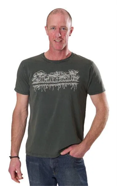 Life-Tree Life-Tree Shirt aus Biobaumwolle für Herren "Mirror", Grün, – Produktbild 1 von 5