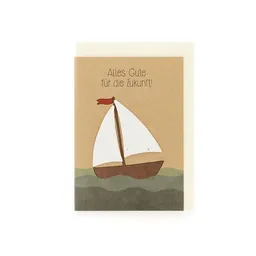 Die Stadtgärtner Die Stadtgärtner Grußkarte "Alle Gute" mit Segelboot-Motiv und Blumensamen (DIN A6) – Produktbild 1 von 1