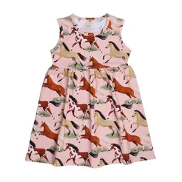 Walkiddy Kleinkinder Kleid GOTS zertifiziert – Rosa mit Pferdemotiv, Kurzarm, weich & bequem | von Walkiddy – Produktbild 1 von 1