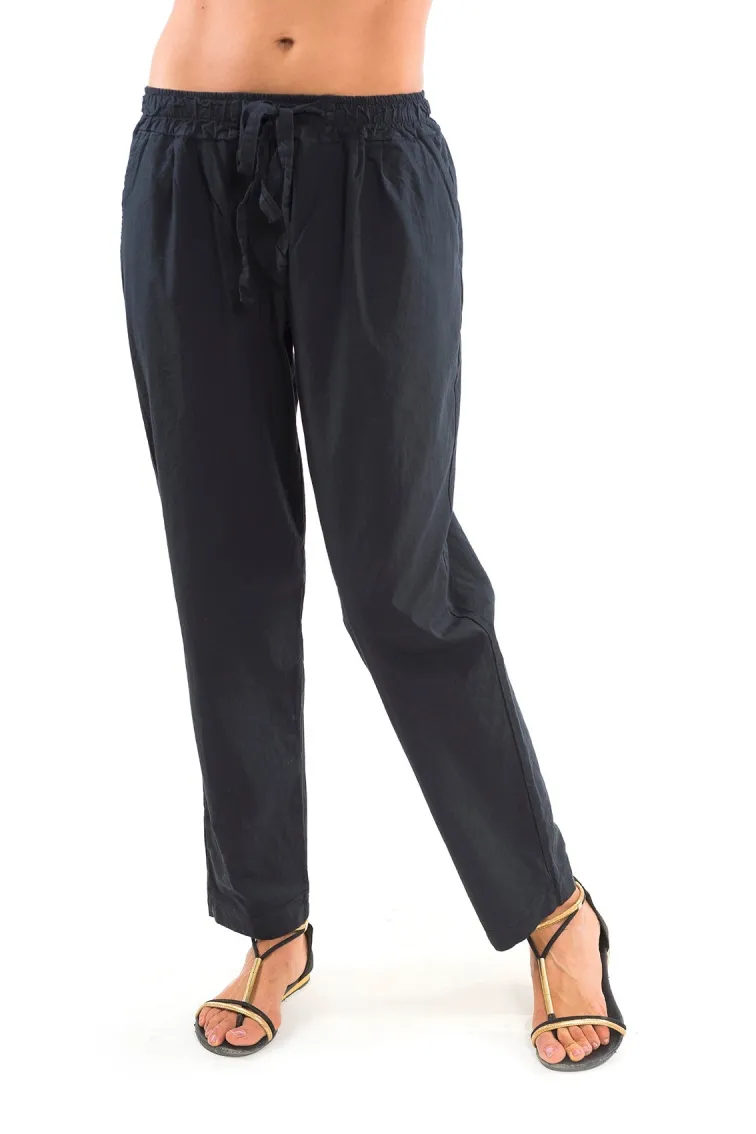 RAVENS VIEW IBIZA RAVENS VIEW IBIZA Damen vegan Hose Santorini Schwarz, Schwarz, – Produktbild 2 von 2