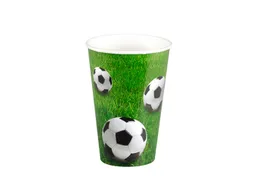 PAPSTAR PAPSTAR Einwegbecher, Papier, Pappbecher 200ml mit Fußball Motiv 10er Set Grün – Produktbild 1 von 1