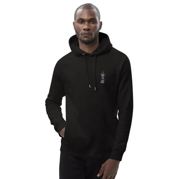 Coffee Fashion Coffee Fashion Espressokocher Boom Bestickter Bio Baumwoll Hoodie, Schwarz, – Produktbild 1 von 2