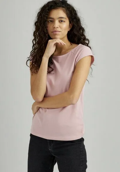 THOKKTHOKK ThokkThokk TT01 Cap Sleeve T-Shirt Damen (GOTS, vegan, Bio-Baumwolle), Dark mauve (lila-rosa), – Produktbild 1 von 6