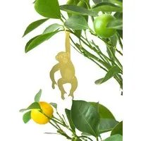 another studio another studio Plant Animal - Design Pflanzendekoration - Figuren aus Messing, Schimpanse, – Produktbild 1 von 1
