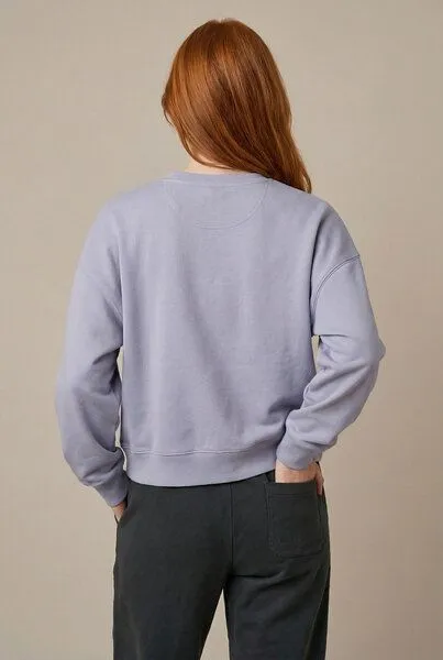 THE FACE OF ELEMENTS The Face of Elements Essential - Relaxed Boxy Fit Sweatshirt aus 100% Bio-Baumwolle, Lavender (lila), – Produktbild 3 von 4