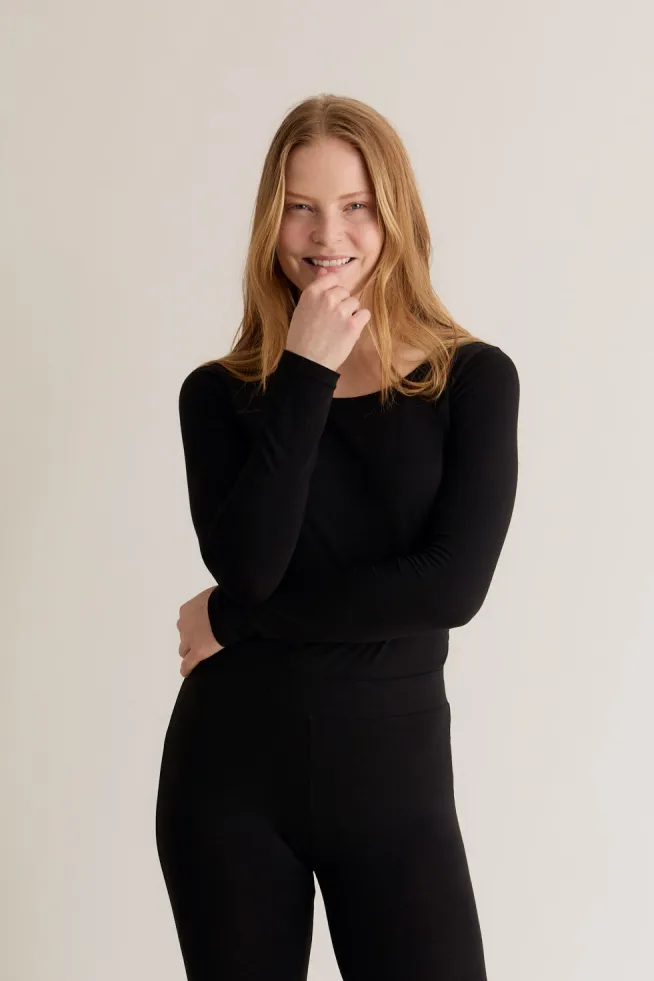 KOMODO KOMODO Damen vegan Top Darcey Black, Schwarz, – Produktbild 2 von 2