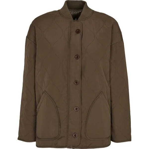 Basic Apparel Basic Apparel Ruby Jacke aus recykeltem Nylon, Graubraun, – Produktbild 1 von 1