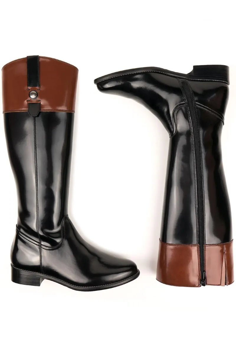 Will's Vegan Store Will's Vegan Store Damen vegan Stiefel Reiten Schwarz, Schwarz, – Produktbild 1 von 2